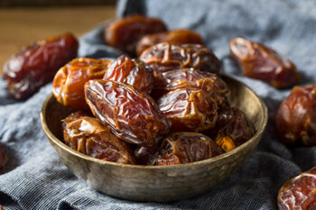 Alkaline Fruit - dried dates in a bowl